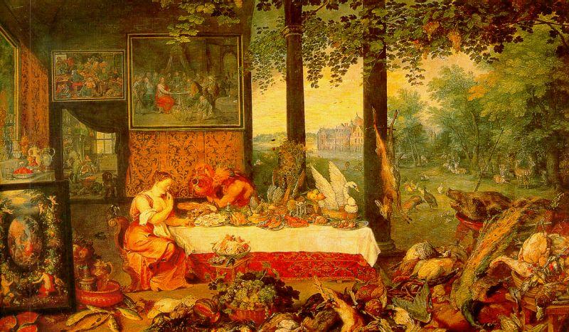 Jan Brueghel The Sense of Taste oil painting picture